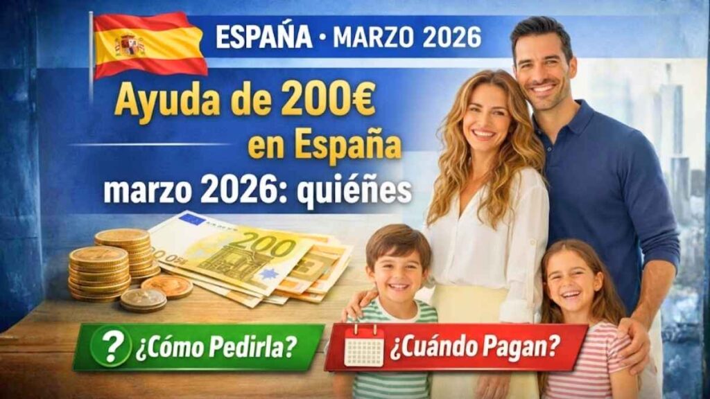 Ayuda de 200€ en España marzo 2026 quiénes la reciben y cómo solicitarla