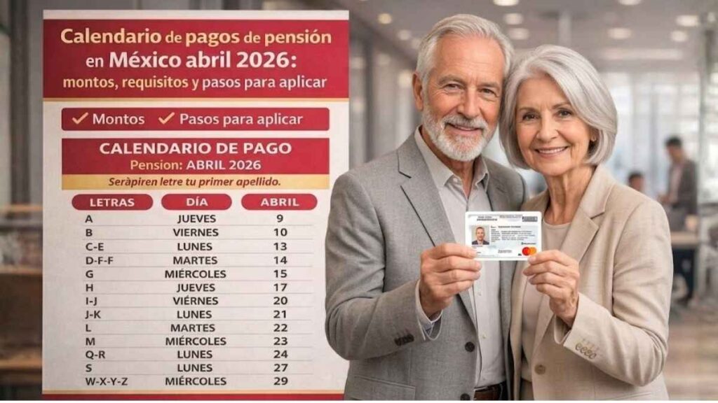 Calendario oficial de pagos de pensión en México abril 2026 consulta montos confirmados requisitos y cómo aplicar